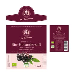 Etiketten Dr. Rubenbauers Bio-Holundersaft