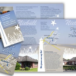 Flyer und Visitenkarten eines Ferienwohnungsbesitzers