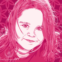 Mädchen | Vektorillustration, Retro Stil