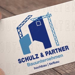 Bauunternehmen Visitenkarten erstellen | Layout gestalten