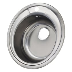 Moderne Edelstahl Rundspüle 48 cm – Einbauspüle Küche