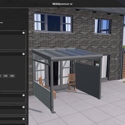 REXOpremium mit Alu- und Holz-Seitentrennwand