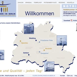 Zahnkliniken in Berlin / Website Design, Logo