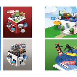 3D Grafiken und illustrationen