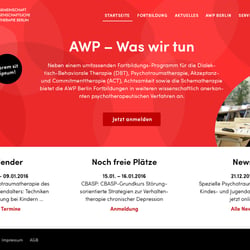 AWP Berlin – Entwurf Website