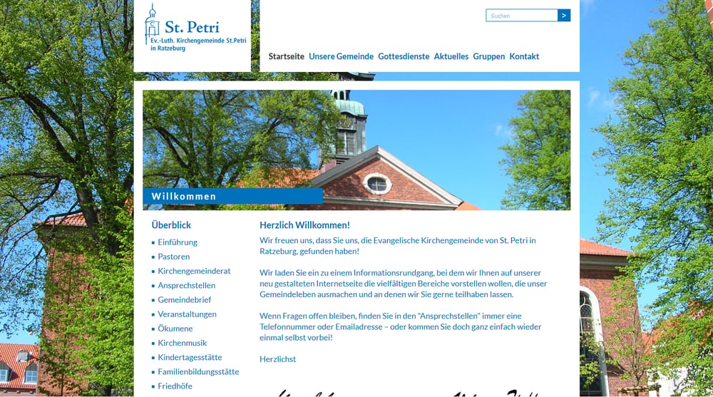 Webseite im Urzustand