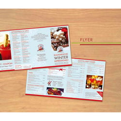 Fidelio Bistro & Restaurant | DIN Lang, 4-seitig im Wickelfalz mit Perforation | Flyer zur Weihnachtszeit für ein Restauran