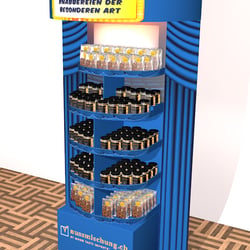 Nussmischung Kreation und Illustration Floor Merchandiser