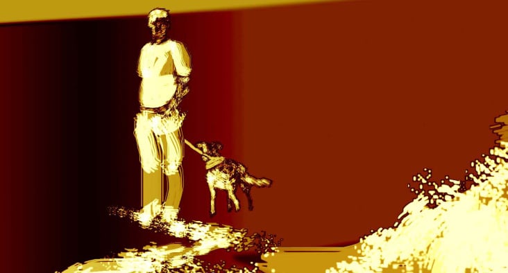 Photoshop: Mann mit Hund