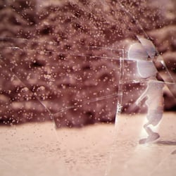 3d character & granular particles sim