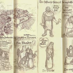Skizzenbuch „Das Wunder von Gottsbüren“, Comicadaption einer hessischen Sage aus dem 13. Jahrhundert