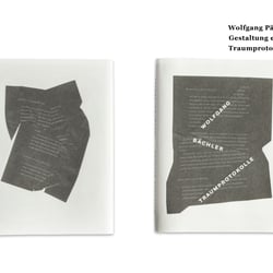 Wolfgang Pächler – Gestaltung einer Traumprotokolle