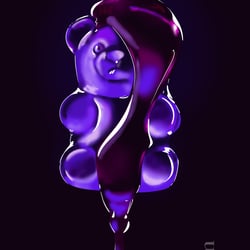 Lila Gummibär – Digitale Food-Illustration