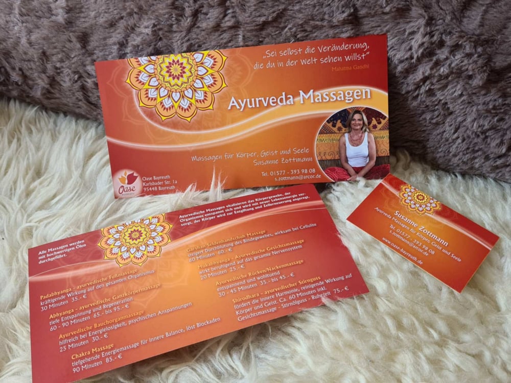 Flyer Ayurveda Massagen
