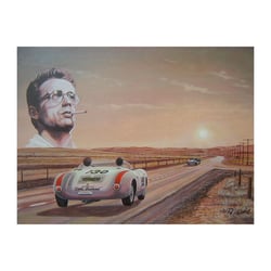 James Dean / Seine letzten Sekunden /  Acryl auf Sperrholzplatte