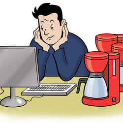 Mann am Computer