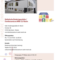 Einrichtungsseite, Beispiel Skt. Martin, Merten