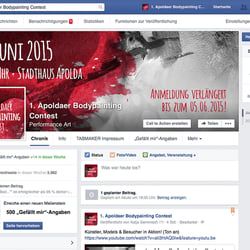 Social Media Betreuung 1. Apoldaer Bodypaintingcontest