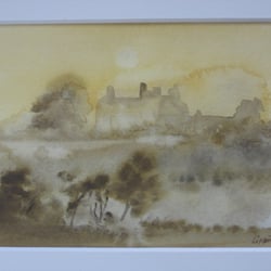 „Raureif“, Acryl auf Papier