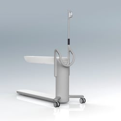 Mit integriertem Infusionsständer