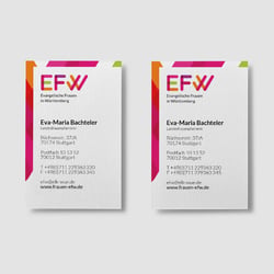 Visitenkarten der Evangelischen Frauen in Württemberg
