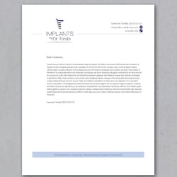 Briefköpfe für Torabi Zahnklinik