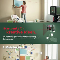 Bosch – Anzeige zur Einführung des neuen Linien-Lasers Quigo