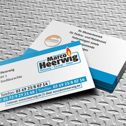 Visitenkarte für eine Sanitärfirma