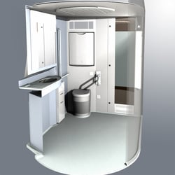 Designstudie WC im Zug