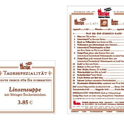 uerige / Speisekarten / Design