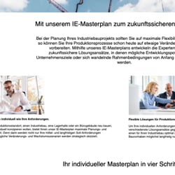 IE Group – Leistungen (Masterplan)