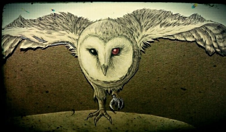 The flight of the mechanical Owl – Zeichnung