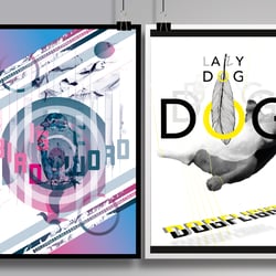Grafikdesign Poster „Bird is the word“ / „Lazy Dog“