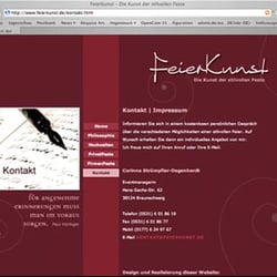 Konzeption, Gestaltung und Realisierung der Webpräsenz für eine Eventagentur