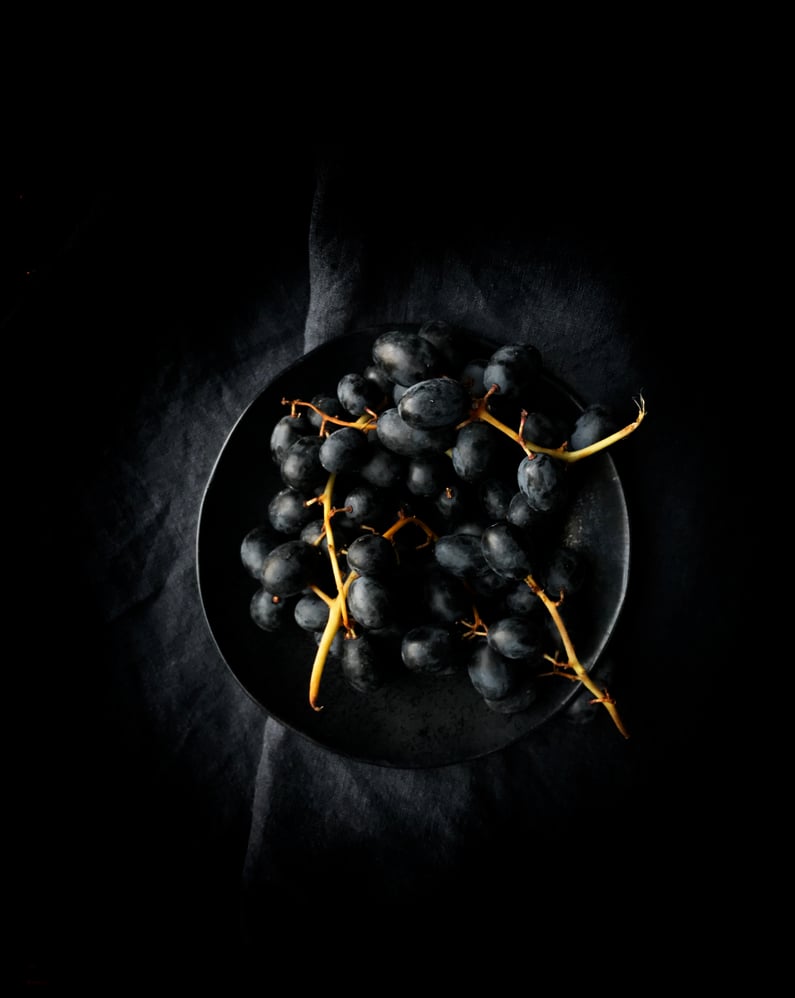 Foodstyling und Foodfotografie: Stilllife Trauben