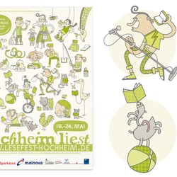 Corporate Illustration „Lesefest Hochheim“