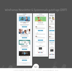 Wireframes Newsletter & Systemmails gutefrage (2017)