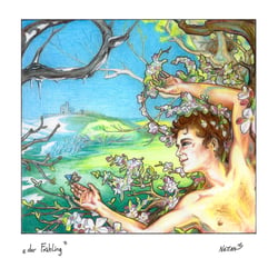 „der Frühling“ Buntstift auf Zeichenkarton