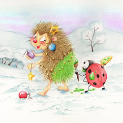 Weihnachten | Igel und Käfer