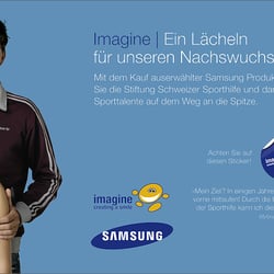 Plakat für SAMSUNG Schweiz AG & Sporthilfe: Franco Marvulli & Mylène Sunier