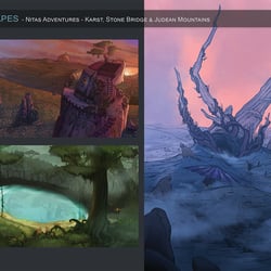 Verschiedene Landschafts Illustrationen – Nitas Abenteuer