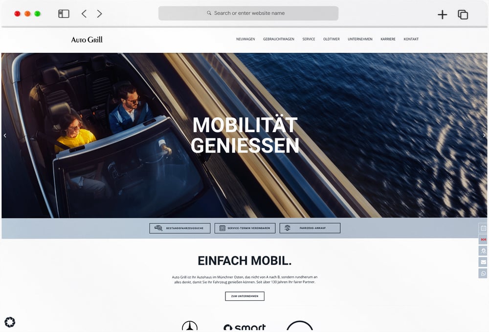 WordPress-Elementor Website für das Autohaus Grill