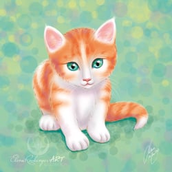 Kitten, Illustration für Kinderbuch | Digital Painting