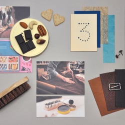 Mood & Material Board – Leather Snack Box
