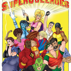 Superqueeroes, Plakatmotiv, Comic-Helden, Schwules Museum* Berlin