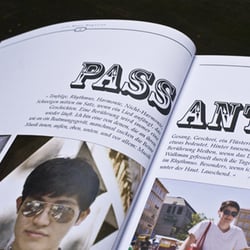 Portraits von musikhörenden Passanten der Fussgängerzone