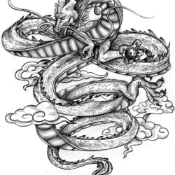 Tattoo Design Drache