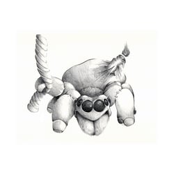 For a mobile game. It is a Spidy who lives in a dark cave… so dark, even she needs a lit candle  to see.