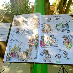 Livezeichnen auf dem Tollwood-Festival in München