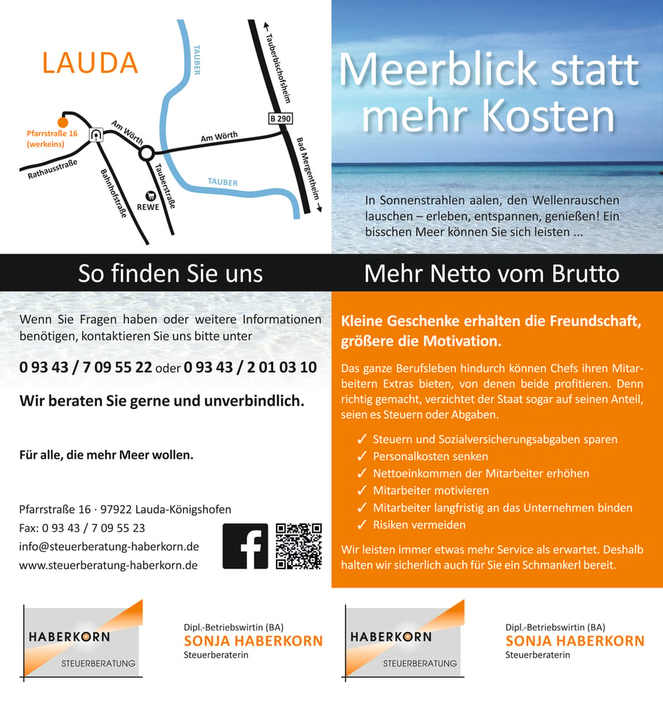 Faltblatt „Mehr Netto statt Brutto“ – außen